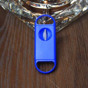 THE BIG EASY TOBACCO V SHAPED CIGAR CUTTER CUTS UP-TO 54 RING GAUGE CIGAR BLUE COLOUR (9365C)