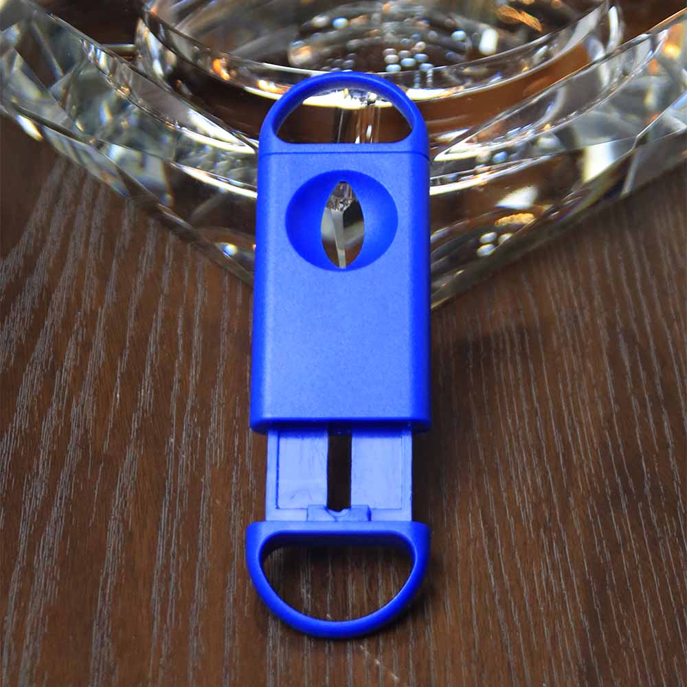 THE BIG EASY TOBACCO V SHAPED CIGAR CUTTER CUTS UP-TO 54 RING GAUGE CIGAR BLUE COLOUR (9365C) - Image 2