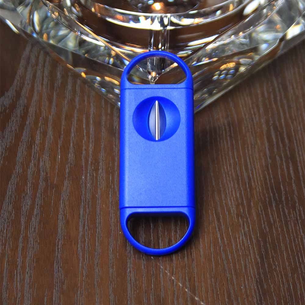 THE BIG EASY TOBACCO V SHAPED CIGAR CUTTER CUTS UP-TO 54 RING GAUGE CIGAR BLUE COLOUR (9365C)