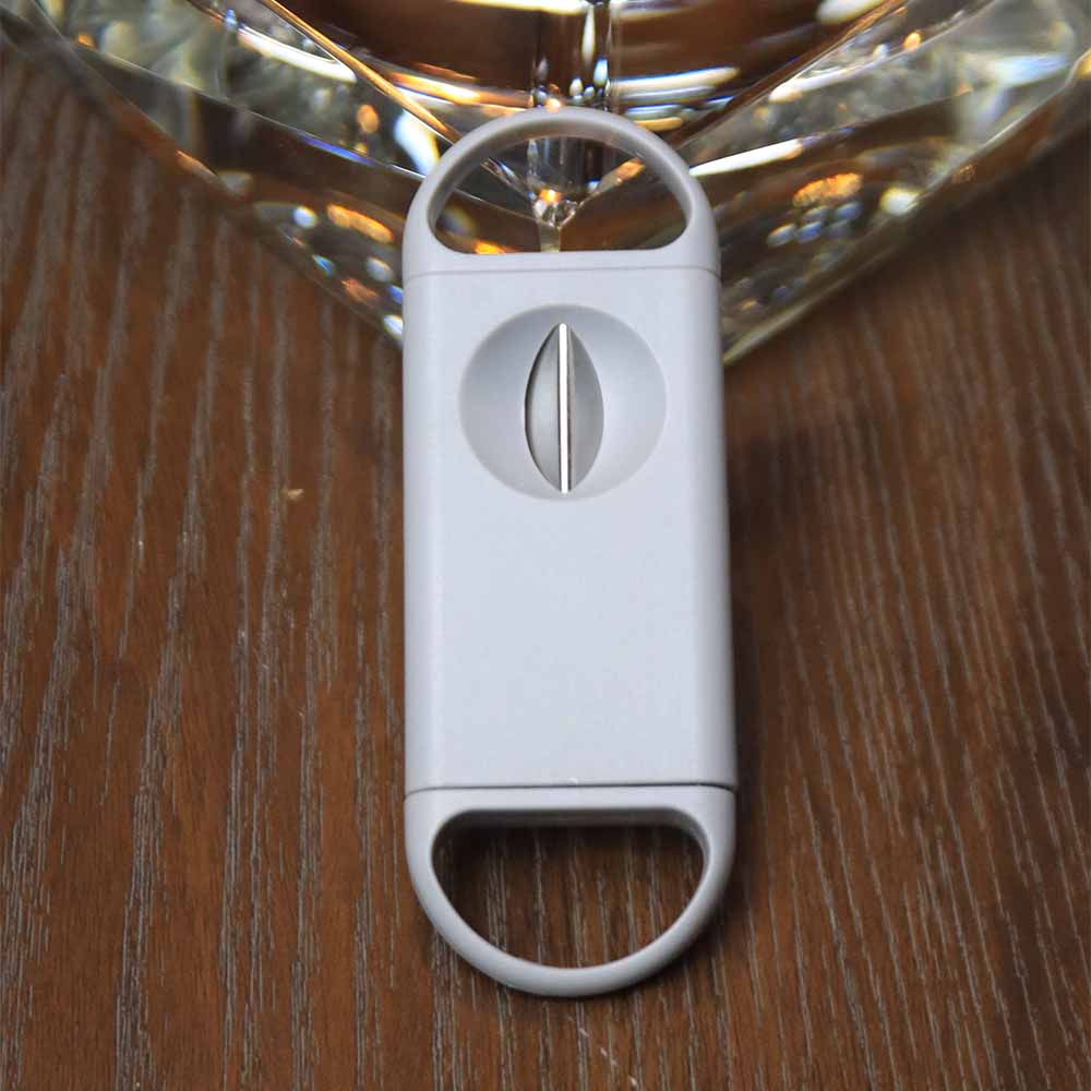 THE BIG EASY TOBACCO V SHAPED CIGAR CUTTER CUTS UP-TO 54 RING GAUGE CIGAR SILVER COLOUR (9365C)