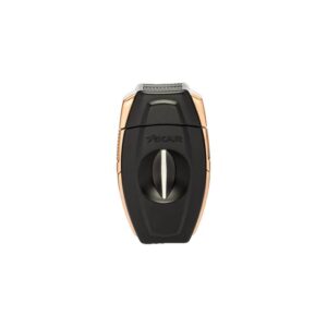 XIKAR FLIP DUAL V SHAPED AND STRAIGHT CUT CIGAR CUTTER  BLACK &  BRONZE COLOUR  (XI-160BKBZ)
