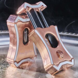 Rocky Patel Viper V-Cutter Rose Gold Colour with White Carbon Fiber